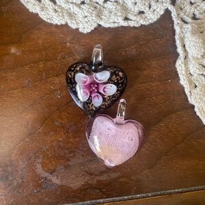 Glass heart Pendants